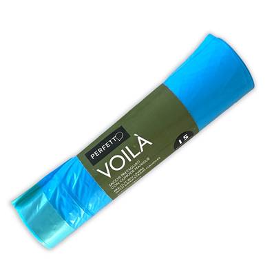 SACCHETTO PER IMMONDIZIA AZZURRO CON LACCIO 50x60