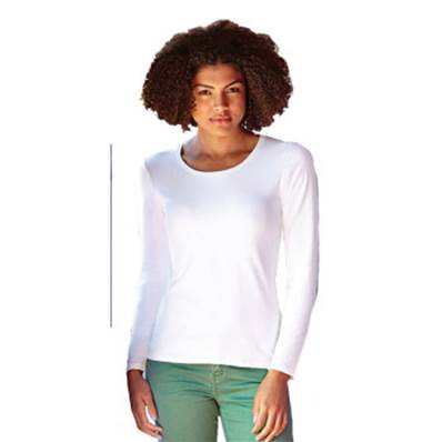 T-SHIRT BIANCA DA DONNA CON MANICHE LUNGHE TAGLIA M