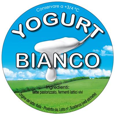 ETICHETTE YOGURT BIANCO 1000 PZ