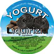 ETICHETTE YOGURT LIQUIRIZIA PUREA 1000 PZ