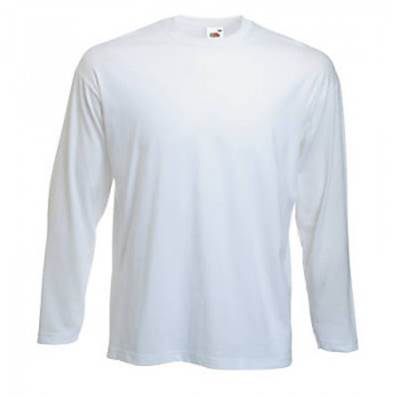 T-SHIRT BIANCA DA UOMO CON MANICHE LUNGHE TAGLIA XXL