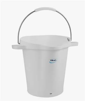 SECCHIO GRADUATO CON BECCO lt 20 VIKAN - MANICO IN ACCIAIO INOX